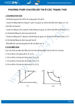 Phương pháp Chuyển đồ thị ở các trạng thái Khí môn Vật Lý 10 năm 2021