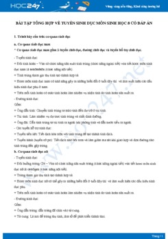 Bài tập tổng hợp về Tuyến Sinh Dục môn Sinh học 8 năm 2021 có đáp án