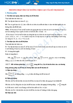 Phương pháp tìm các đường tiệm cận của đồ thị hàm số