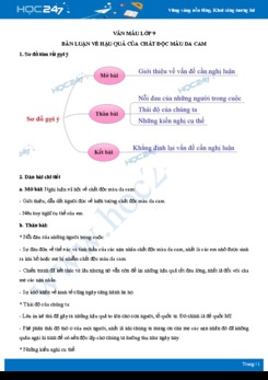 Bàn luận về hậu quả của chất độc màu da cam