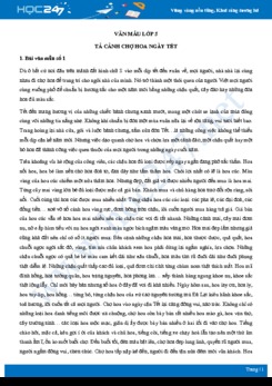 Tả cảnh chợ hoa ngày Tết - Văn mẫu lớp 5