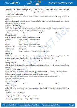 Phương pháp giải bài tập dạng liệt kê, đếm chất, đếm phát biểu môn Hóa học năm 2021