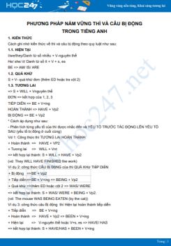 Phương pháp nắm vững thì và câu bị động trong Tiếng Anh