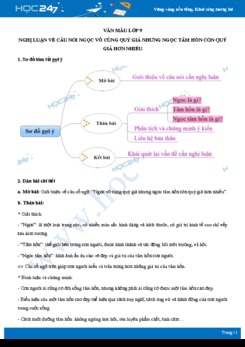 Nghị luận về câu nói Ngọc vô cùng quý giá nhưng ngọc tâm hồn còn quý giá hơn nhiều