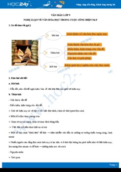 Nghị luận về văn hóa đọc trong cuộc sống hiện nay