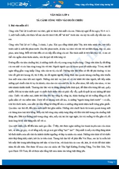 Em hãy tả về quang cảnh công viên vào buổi chiều - Văn mẫu lớp 4