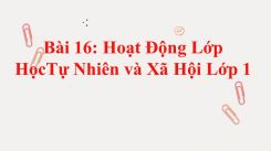 Tự nhiên và Xã hội lớp 1 Bài 16: Hoạt Động Lớp Học