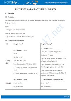 Lý thuyết và bài tập thì hiện tại đơn