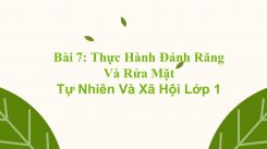 Tự nhiên và Xã hội lớp 1 Bài 7: Thực Hành Đánh Răng Và Rửa Mặt
