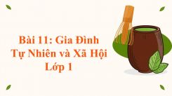 Tự nhiên và Xã hội lớp 1 Bài 11: Gia Đình
