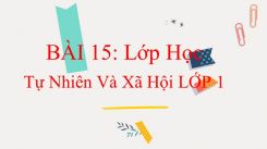 Tự nhiên và Xã hội lớp 1 Bài 15: Lớp Học