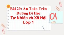 Tự nhiên và Xã hội lớp 1 Bài 20: An Toàn Trên Đường Đi Học