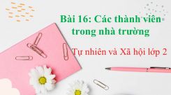Tự nhiên và Xã hội lớp 2 Bài 16: Các thành viên trong nhà trường
