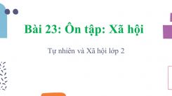 Tự nhiên và Xã hội lớp 2 Bài 23: Ôn tập: Xã hội