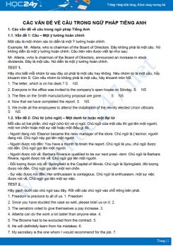 Tổng hợp các vấn đề về câu trong ngữ pháp Tiếng Anh
