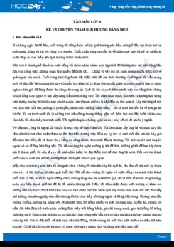 Kể về chuyến thăm quê hương đáng nhớ - Văn mẫu lớp 4