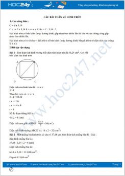 Chuyên đề các bài toán có hướng dẫn giải về hình tròn cấp tiểu học