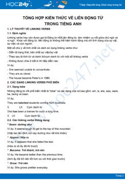 Tổng hợp kiến thức về Liên động từ trong Tiếng Anh