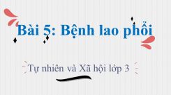 Tự nhiên và Xã hội 3 Bài 5: Bệnh lao phổi