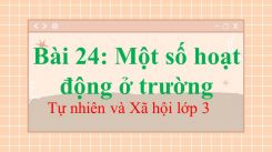 Tự nhiên và Xã hội 3 Bài 24: Một số hoạt động ở trường