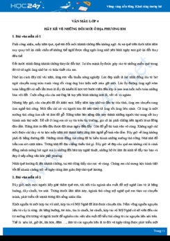 Hãy kể về những đổi mới ở địa phương em - Văn mẫu lớp 4