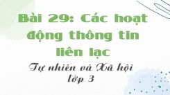 Tự nhiên và Xã hội 3 Bài 29: Các hoạt động thông tin liên lạc