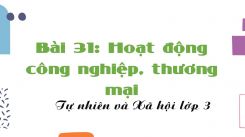 Tự nhiên và Xã hội 3 Bài 31: Hoạt động công nghiệp, thương mại