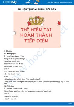 Present perfect continuous tense