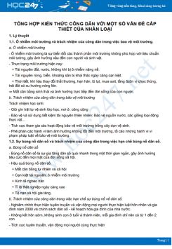 Tổng hợp kiến thức Công dân với một số vấn đề cấp thiết của nhân loại