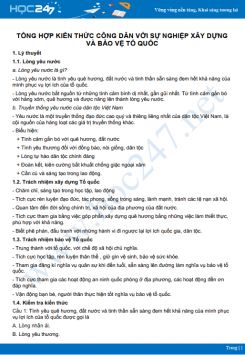 Tổng hợp kiến thức Công dân với sự nghiệp xây dựng và bảo vệ Tổ quốc