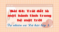 Tự nhiên và Xã hội 3 Bài 61: Trái đất là một hành tinh trong hệ mặt trời