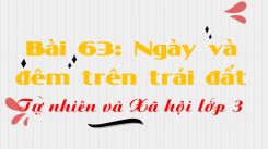Tự nhiên và Xã hội 3 Bài 63: Ngày và đêm trên trái đất