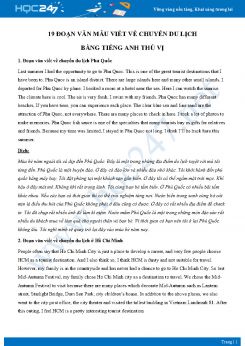 19 đoạn văn mẫu viết về chuyến du lịch bằng Tiếng Anh thú vị