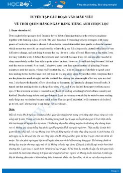 Tuyển tập các đoạn văn mẫu viết về thói quen hằng ngày bằng Tiếng Anh chọn lọc