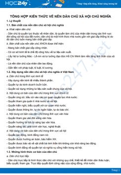 Tổng hợp kiến thức về Nền dân chủ xã hội chủ nghĩa