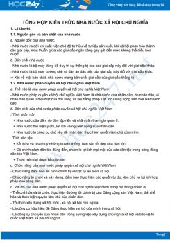 Tổng hợp kiến thức Nhà nước Xã hội chủ nghĩa