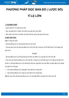 Phương pháp đọc bản đồ ( lược đồ) tỉ lệ lớn môn Địa Lý 6 năm 2021