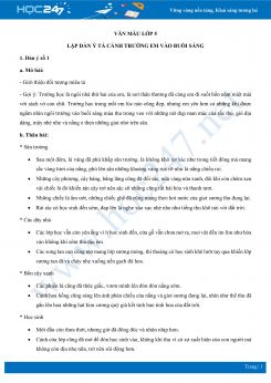 Lập dàn ý tả cảnh trường em vào buổi sáng - Văn mẫu lớp 5
