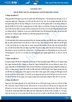 Kể về tình cảm của bố mẹ hoặc người thân đối với em - Văn mẫu lớp 3