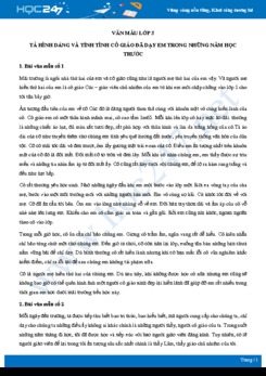 Tả hình dáng và tính tình cô giáo đã dạy em trong những năm học trước - Văn mẫu lớp 5