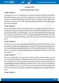 Tả em trai thân yêu của em - Văn mẫu lớp 5