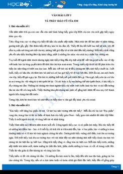 Tả thầy giáo cũ của em - Văn mẫu lớp 5