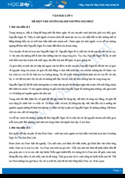 Kể một tấm gương mà em ngưỡng mộ nhất - Văn mẫu lớp 4