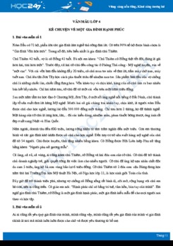 Kể chuyện về một gia đình hạnh phúc - Văn mẫu lớp 4