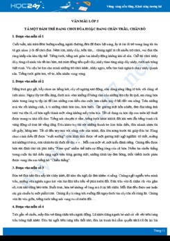 Tả một đám trẻ đang chơi đùa hoặc đang chăn trâu, chăn bò - Văn mẫu lớp 5