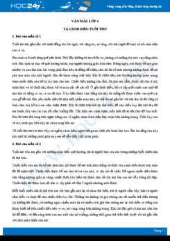 Tả cánh diều tuổi thơ - Văn mẫu lớp 4