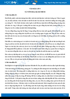 Tả vườn hoa mà em thích - Văn mẫu lớp 4