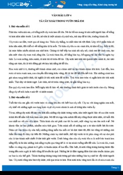 Tả cây xoài trong vườn nhà em - Văn mẫu lớp 4