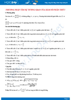 Phương pháp tìm tự tương giao của hàm số phân thức