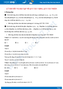 Lý thuyết và bài tập về quy tắc cộng và quy tắc nhân
